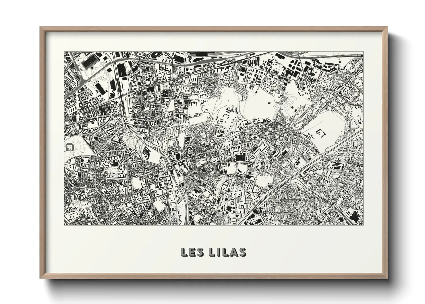 Une affiche de carte sur Les Lilas