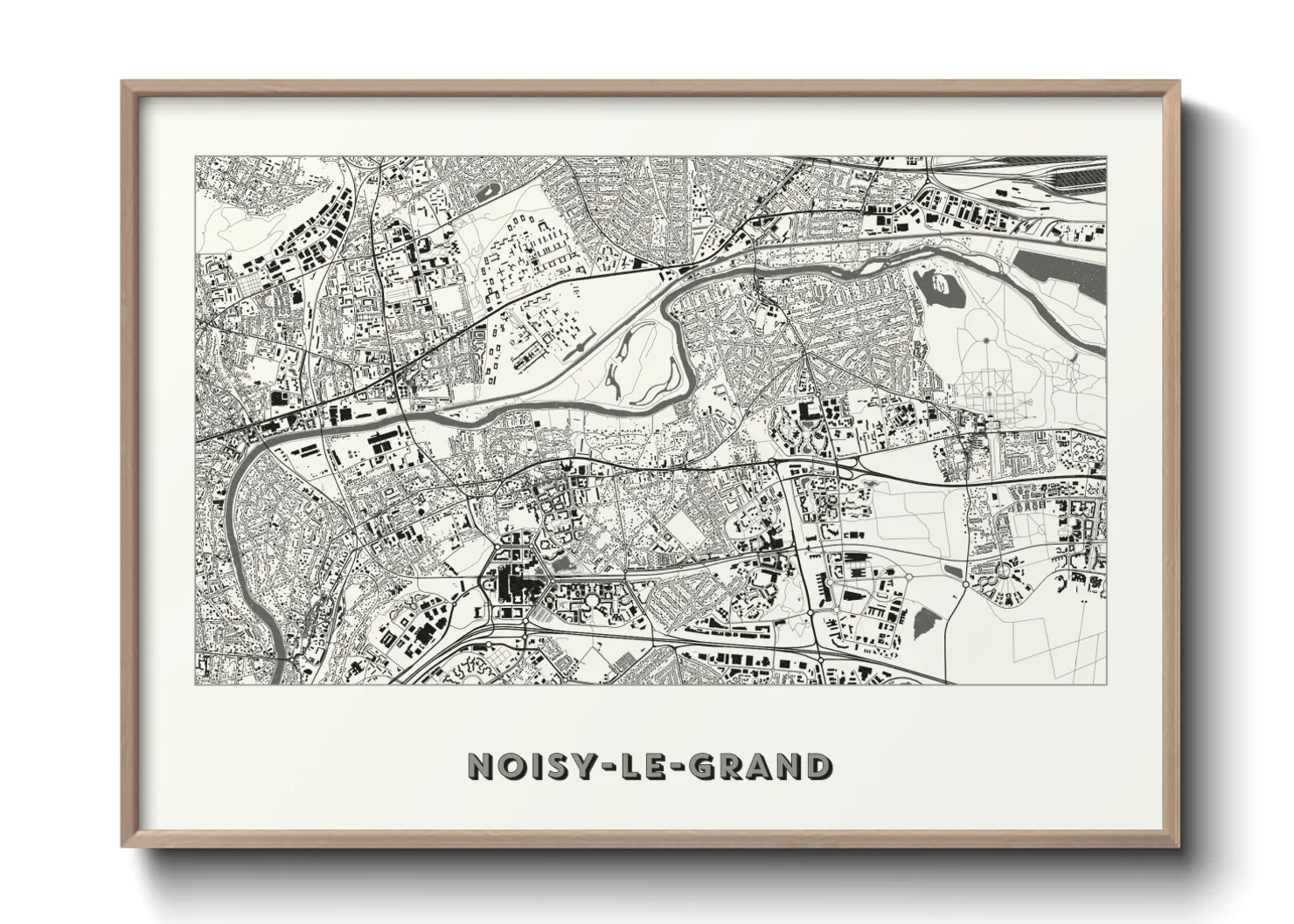 Une affiche de carte sur Noisy-le-Grand