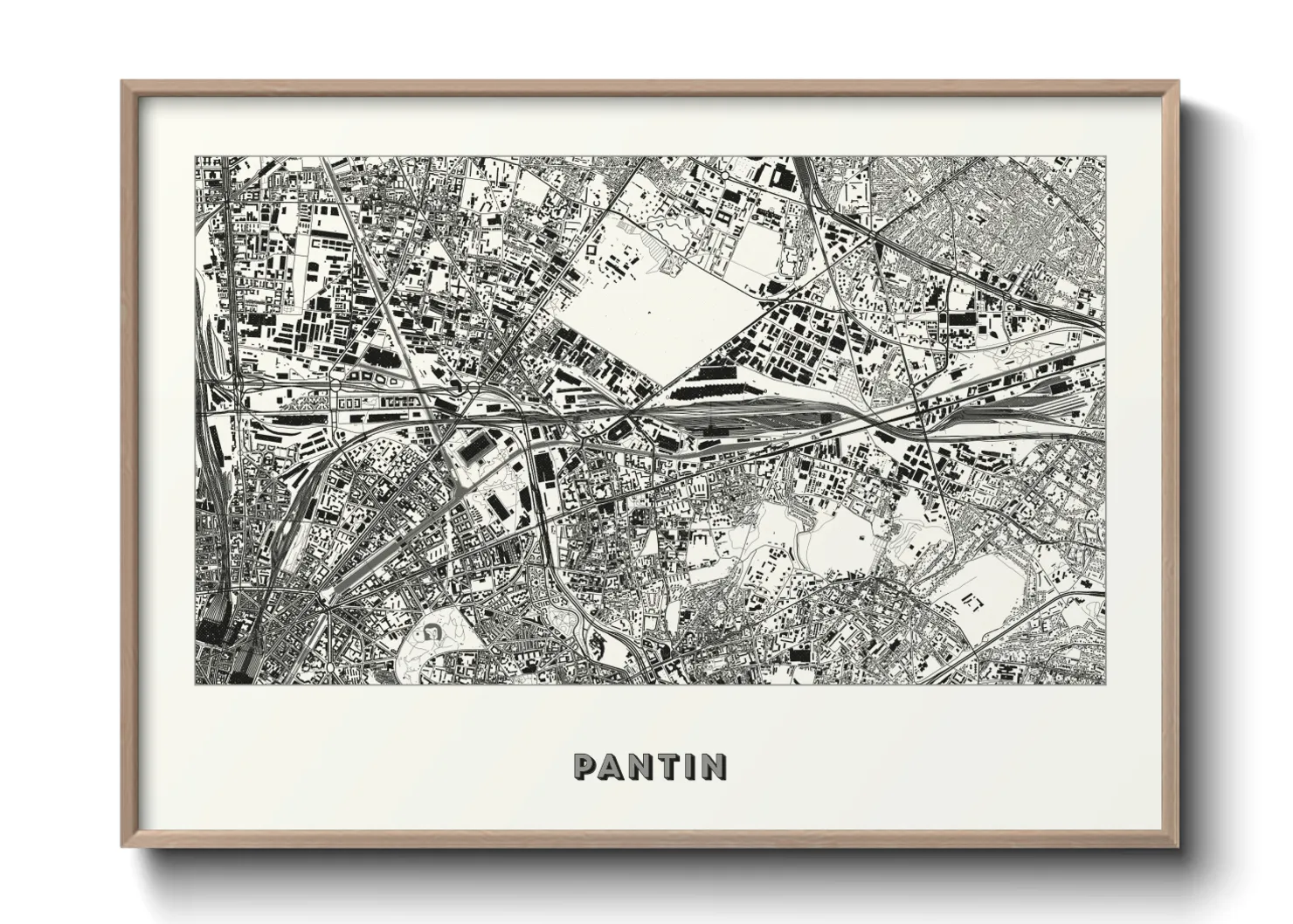 Une affiche de carte sur Pantin
