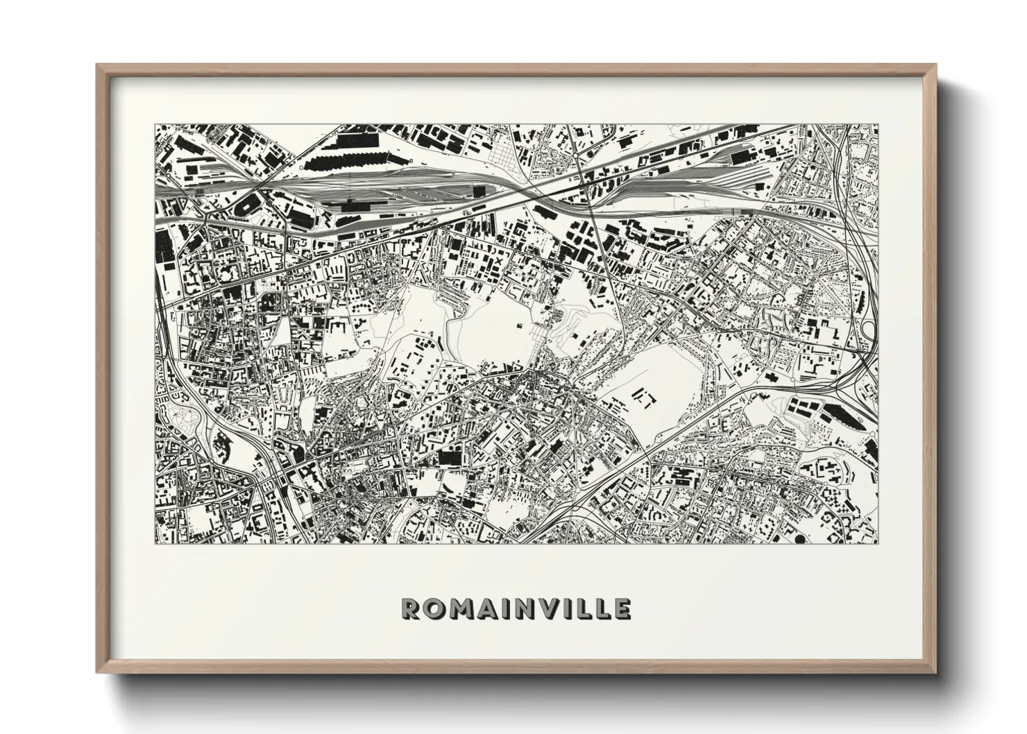 Une affiche de carte sur Romainville