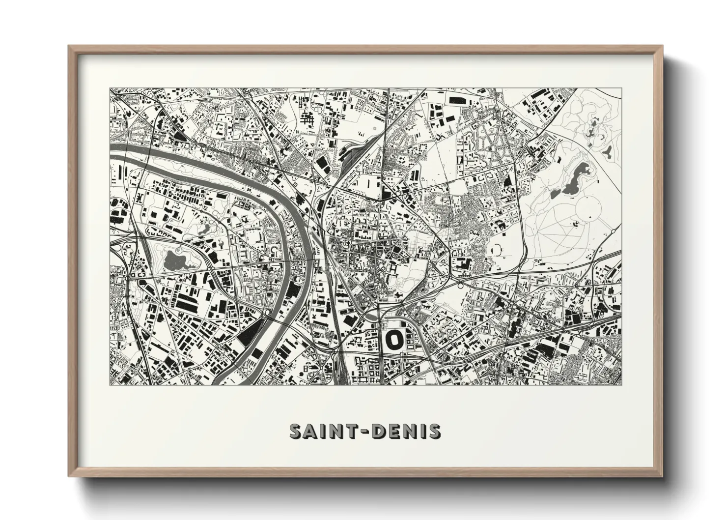 Une affiche de carte sur Saint-Denis
