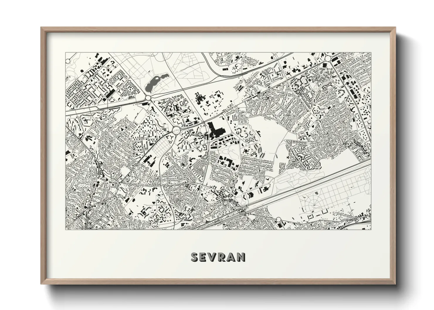 Une affiche de carte sur Sevran