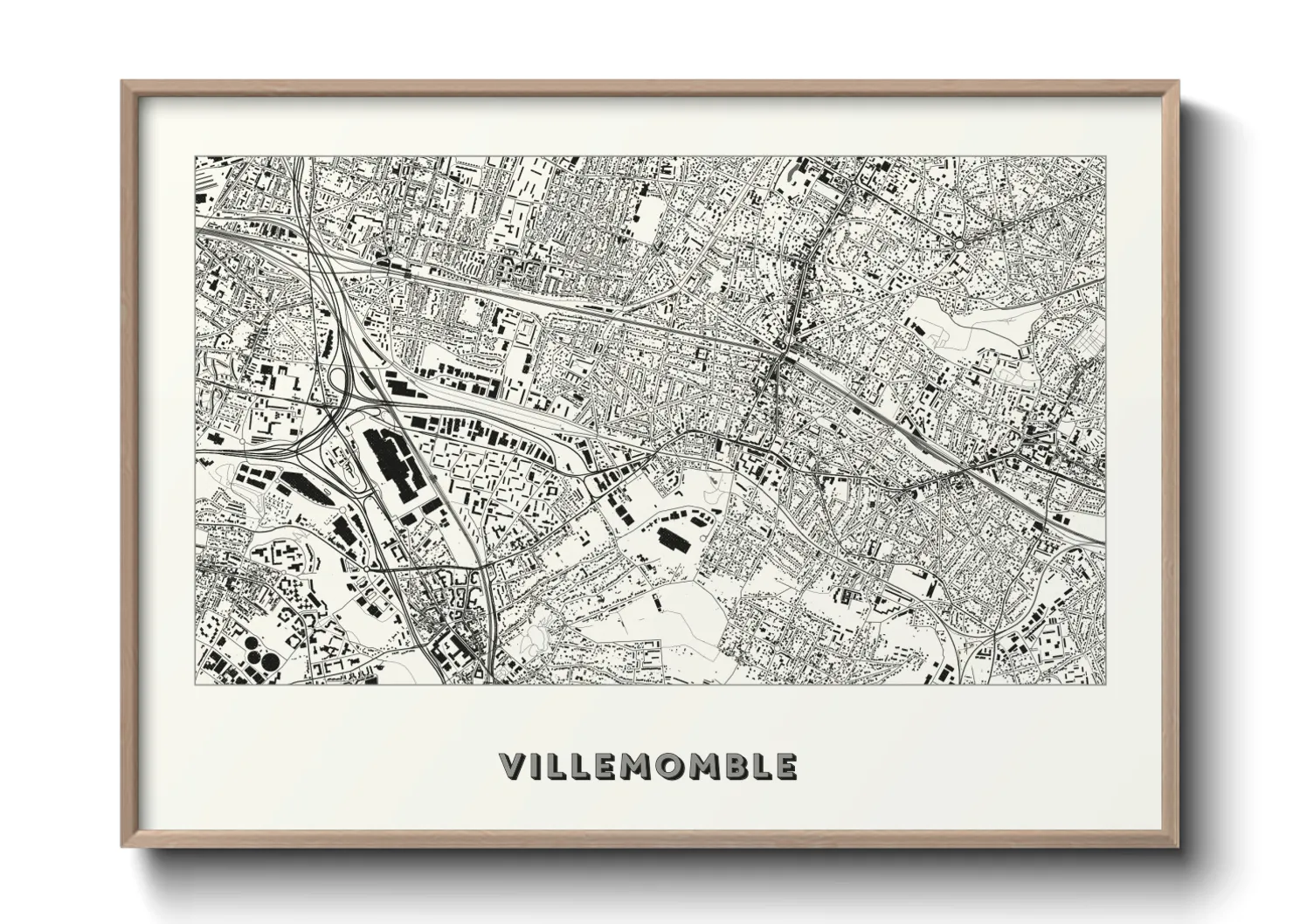 Une affiche de carte sur Villemomble