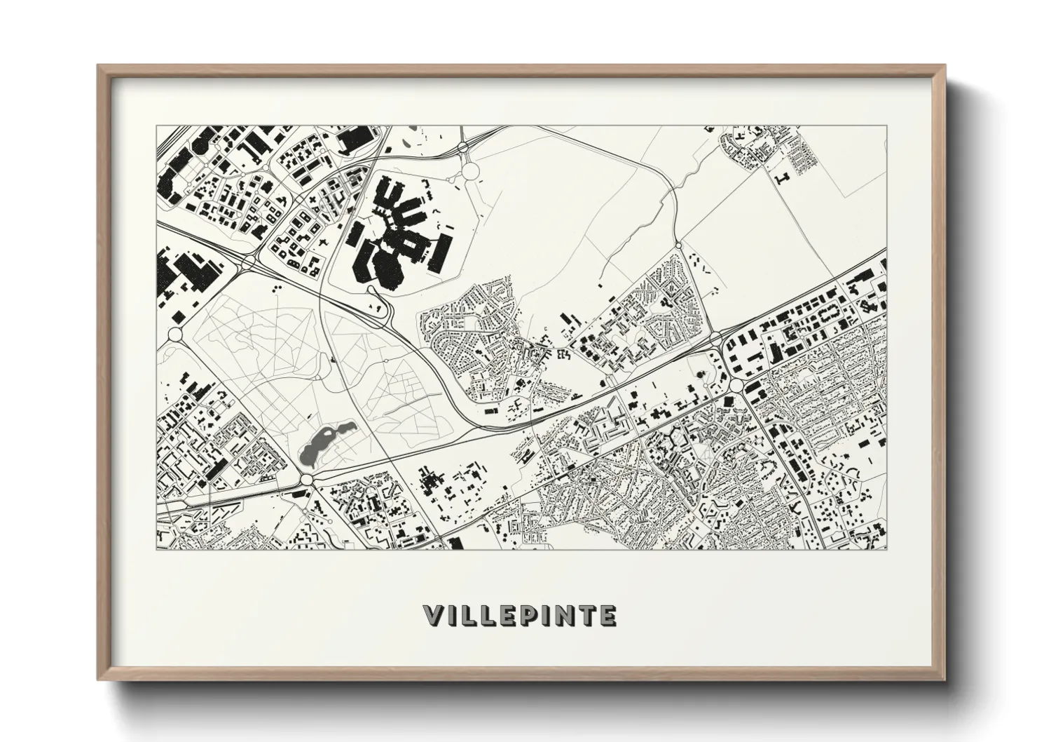 Une affiche de carte sur Villepinte