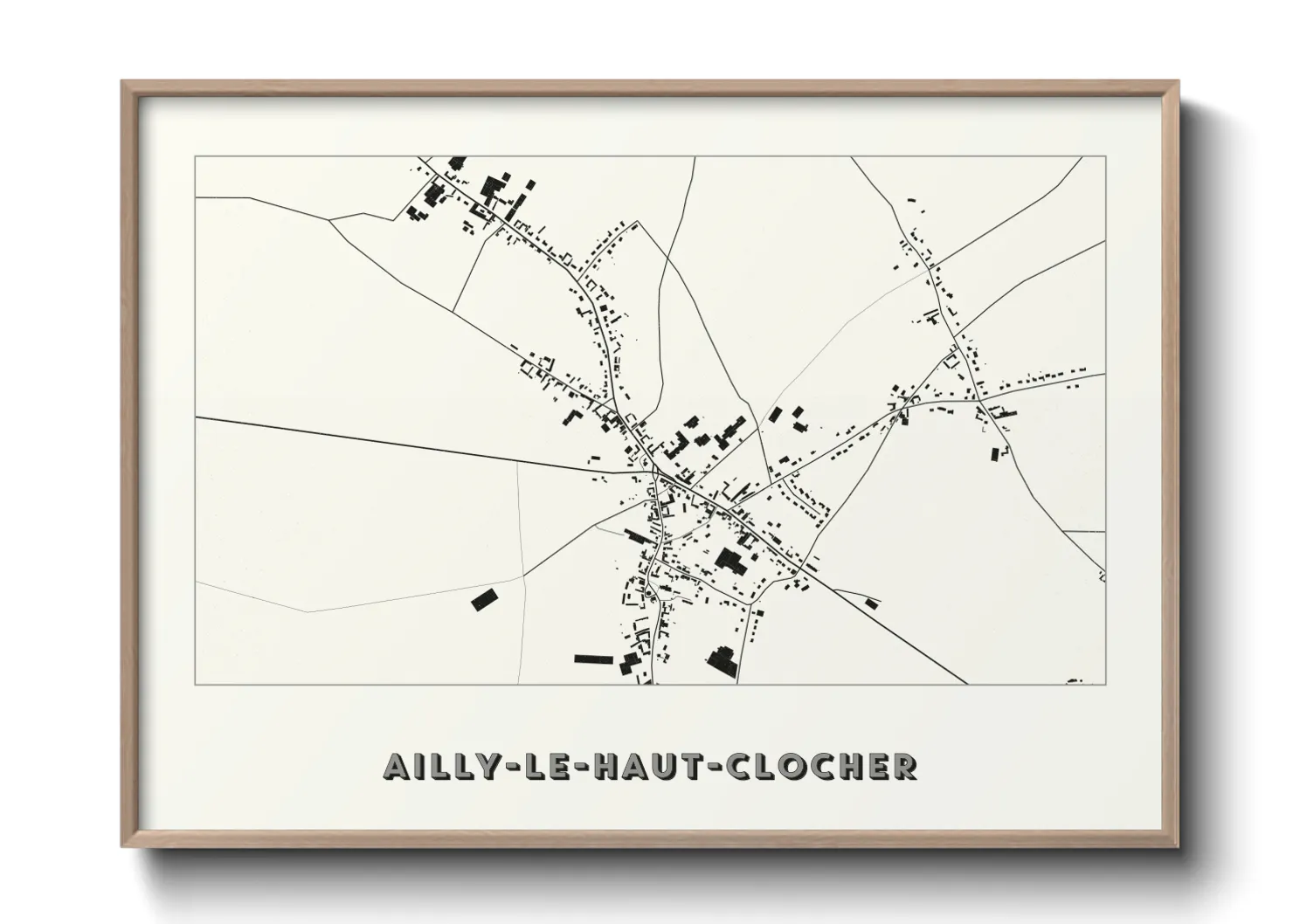 Une affiche de carte sur Ailly-le-Haut-Clocher