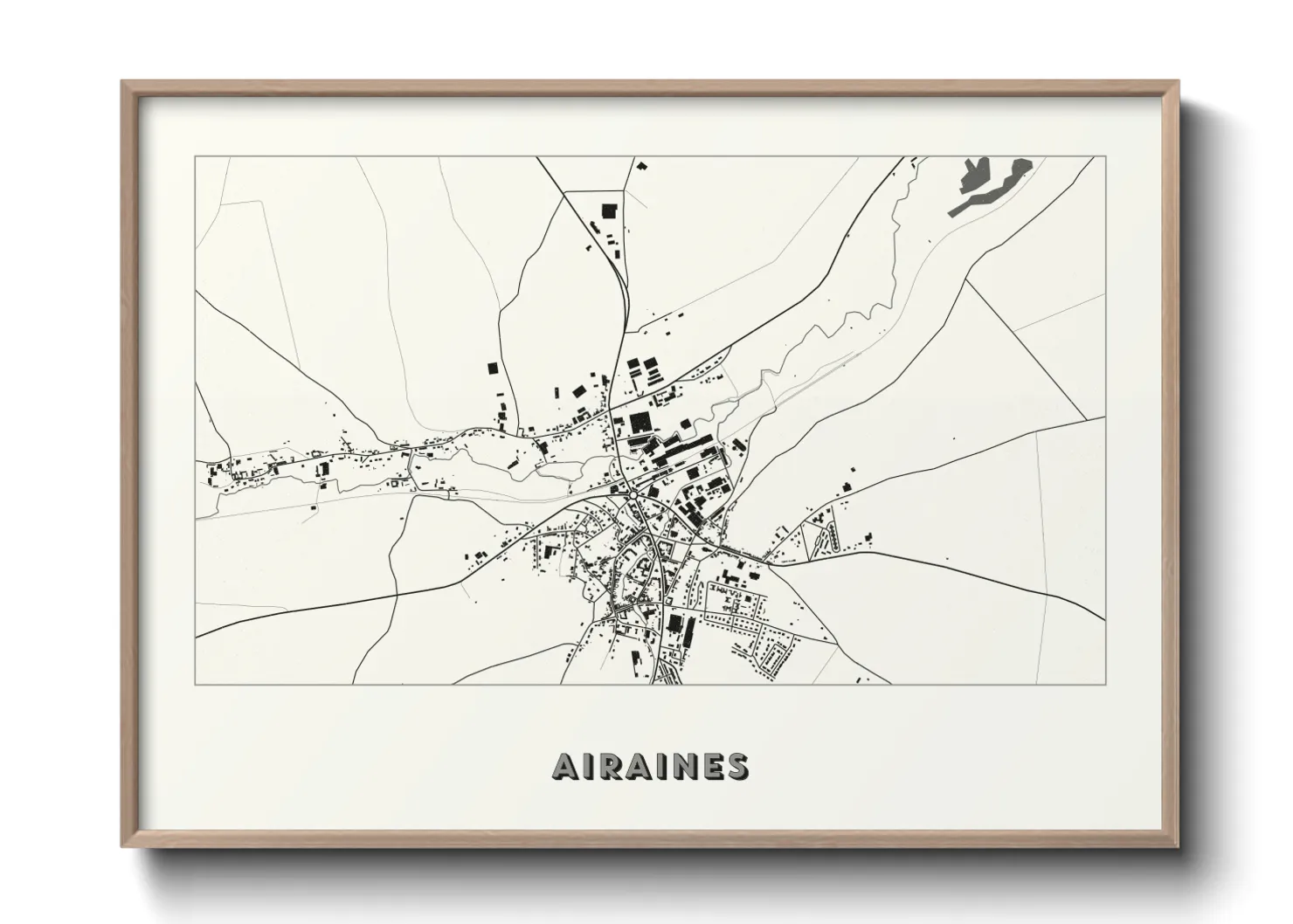 Une affiche de carte sur Airaines