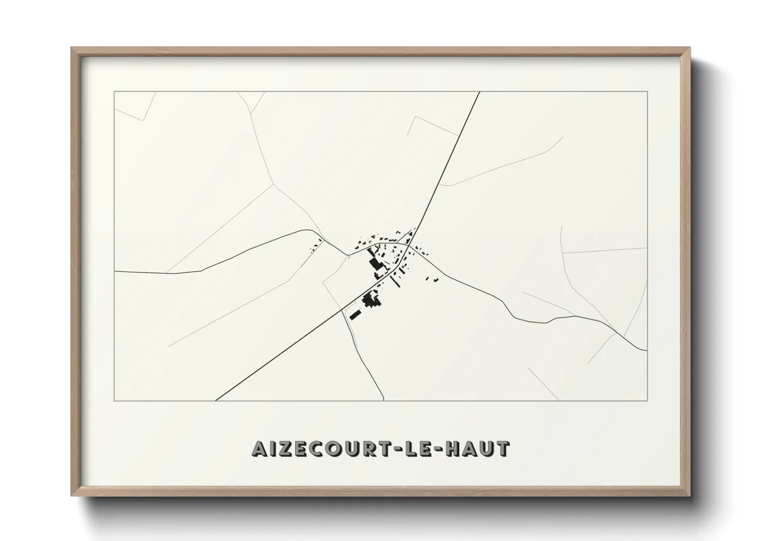 Une affiche de carte sur Aizecourt-le-Haut