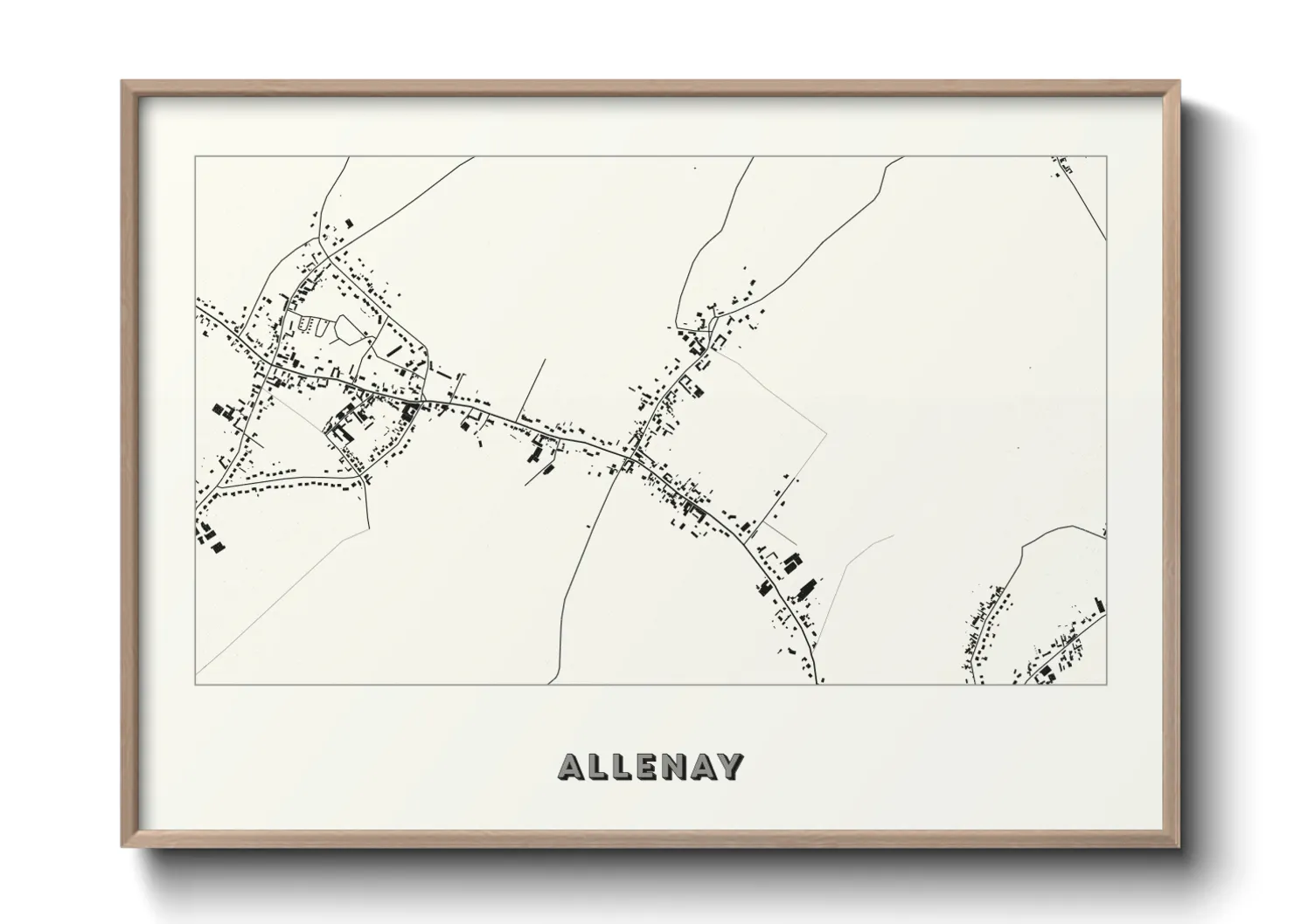 Une affiche de carte sur Allenay