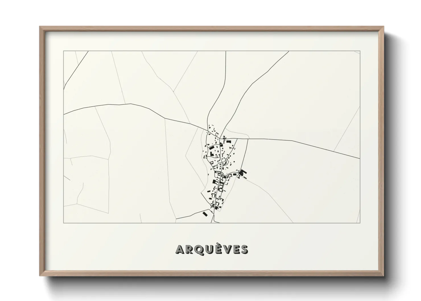 Une affiche de carte sur Arquèves
