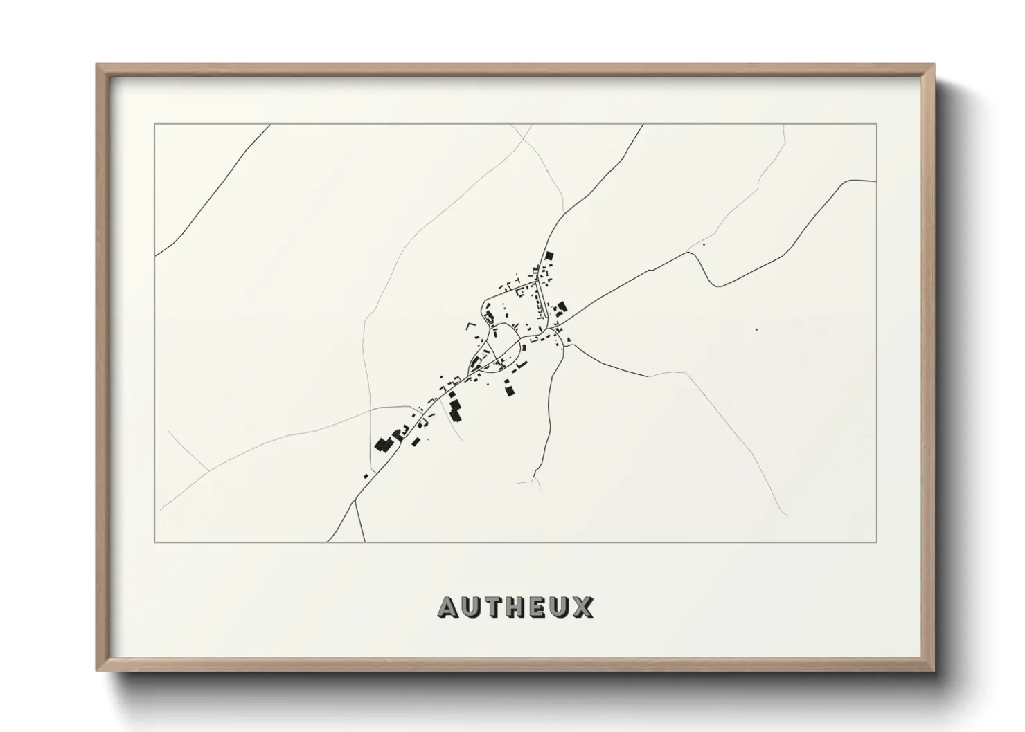 Une affiche de carte sur Autheux