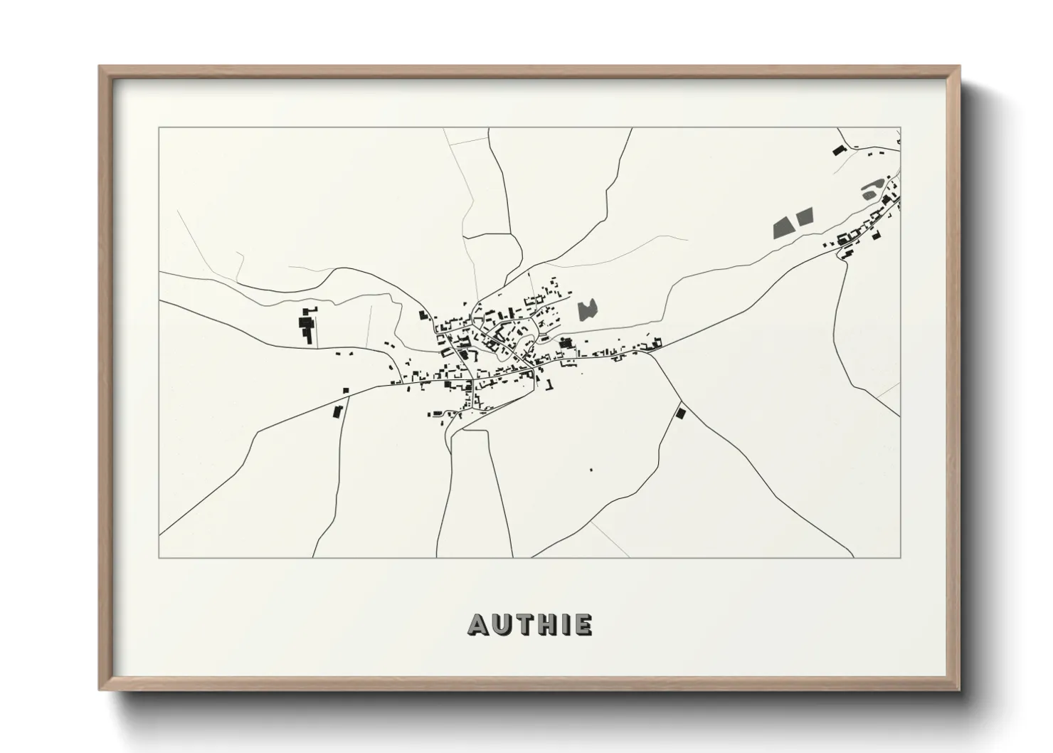 Une affiche de carte sur Authie