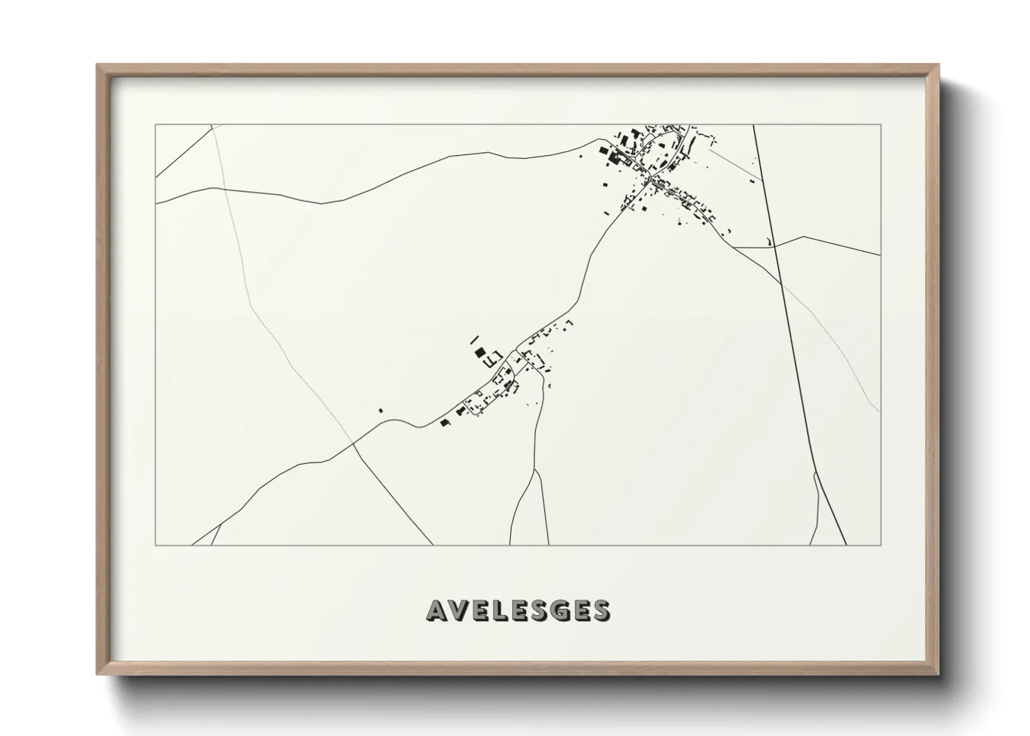 Une affiche de carte sur Avelesges