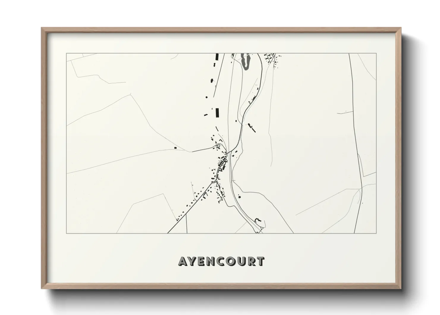 Une affiche de carte sur Ayencourt