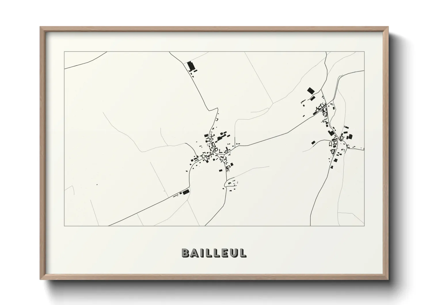 Une affiche de carte sur Bailleul