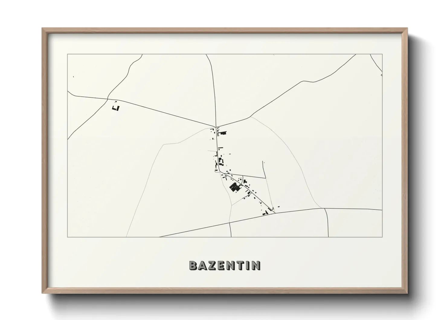 Une affiche de carte sur Bazentin