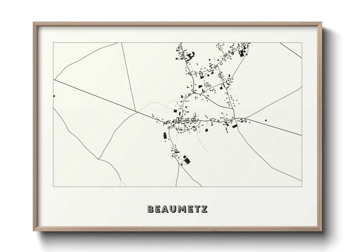 Une affiche de carte sur Beaumetz