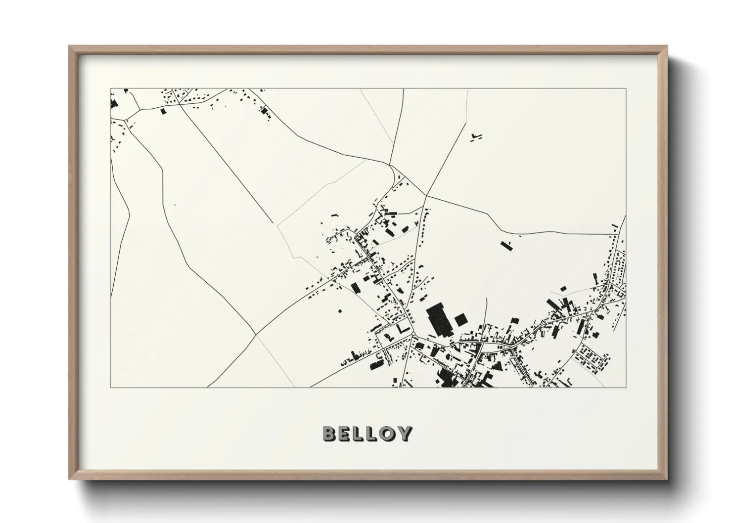 Une affiche de carte sur Belloy