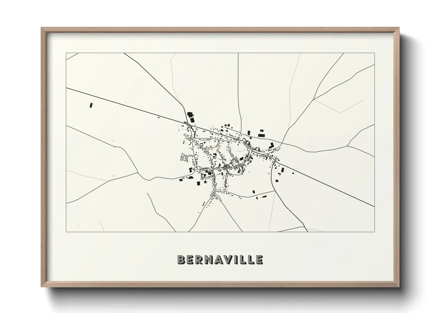 Une affiche de carte sur Bernaville