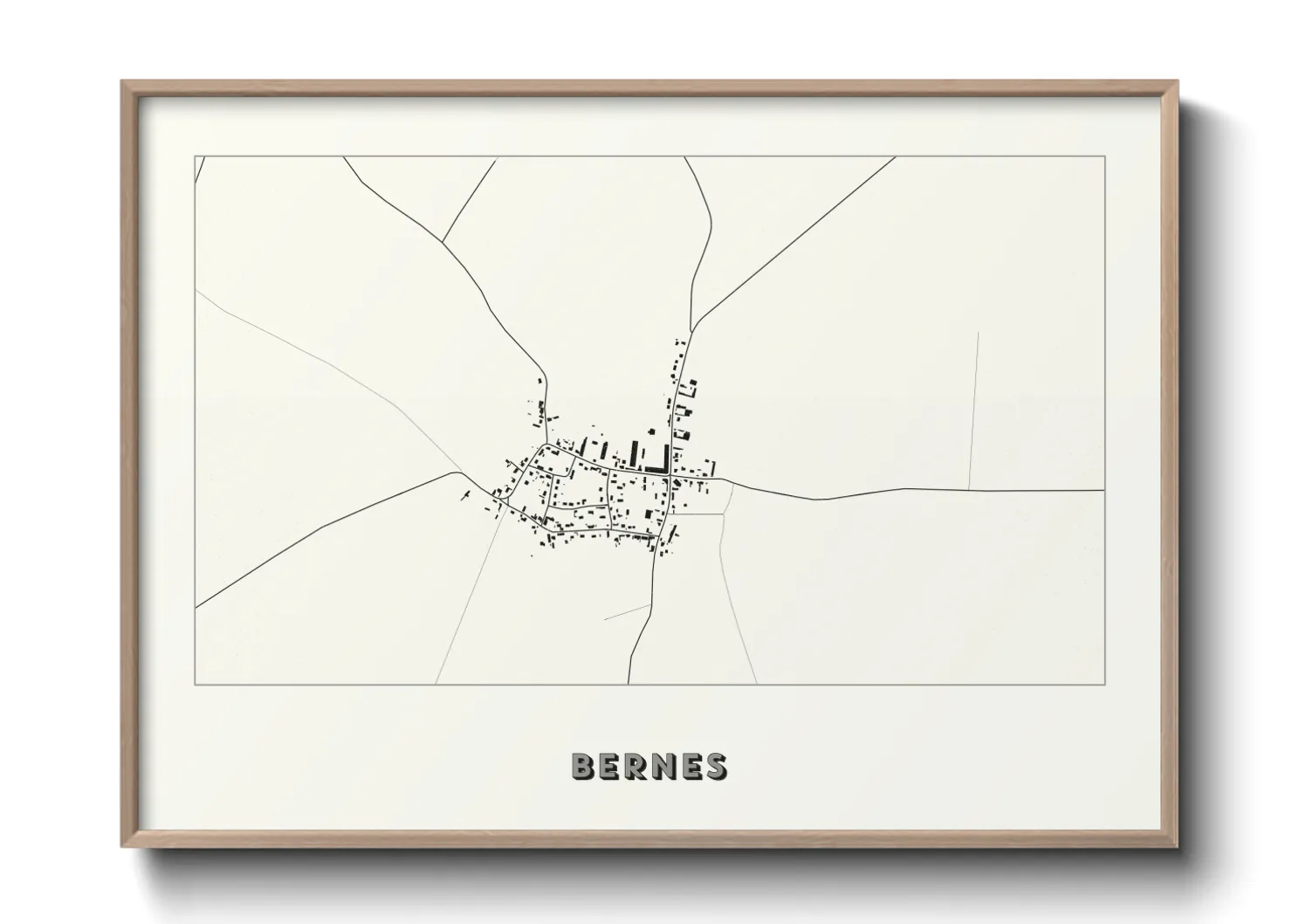 Une affiche de carte sur Bernes