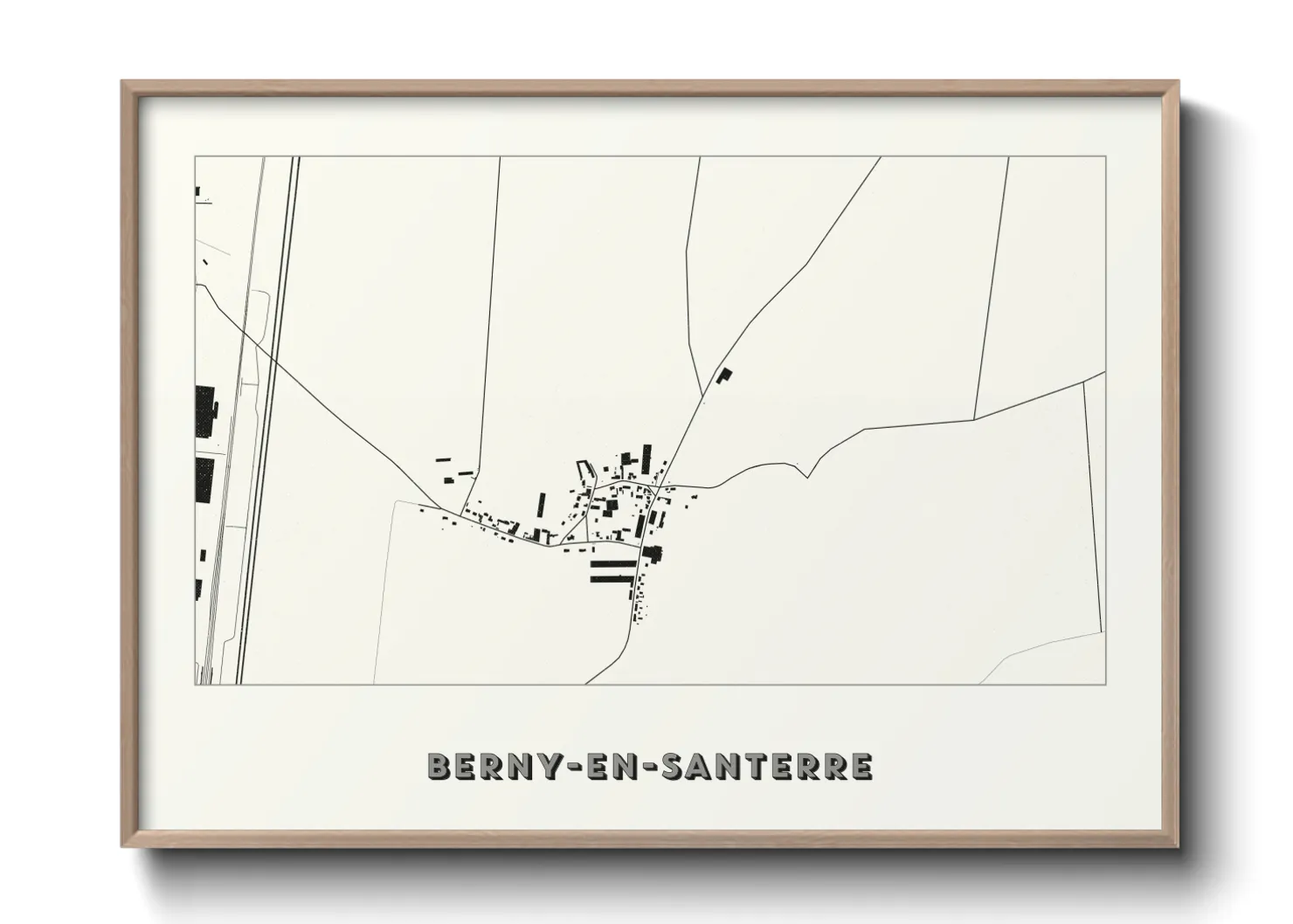 Une affiche de carte sur Berny-en-Santerre