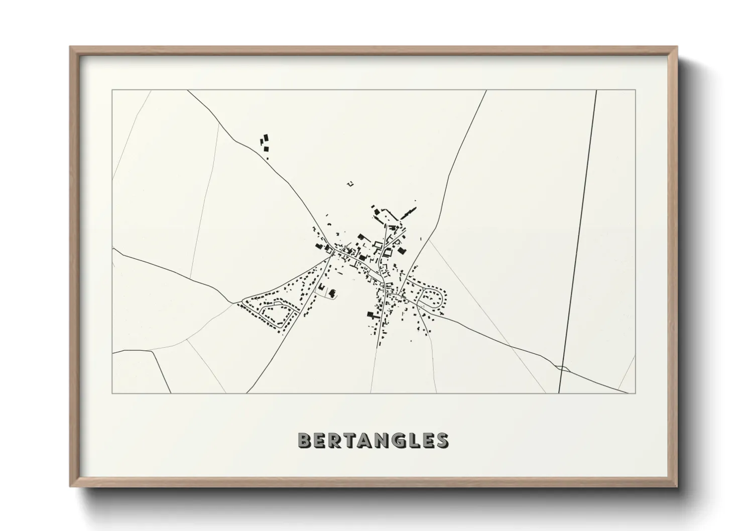 Une affiche de carte sur Bertangles