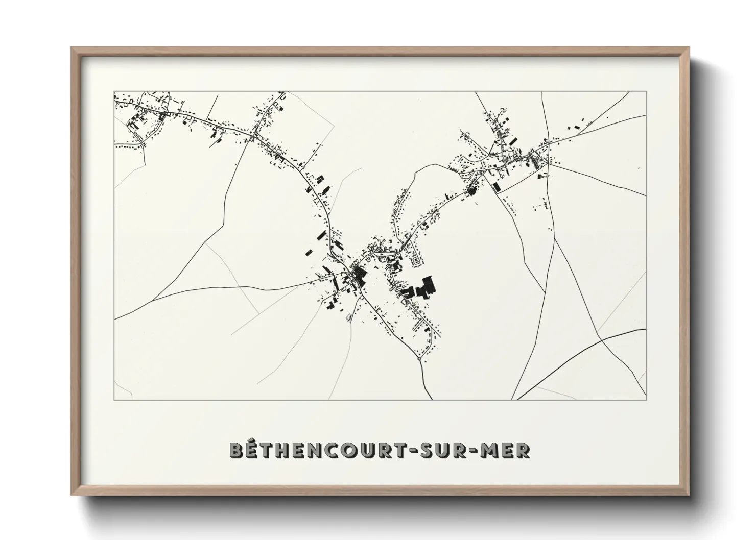 Une affiche de carte sur Béthencourt-sur-Mer