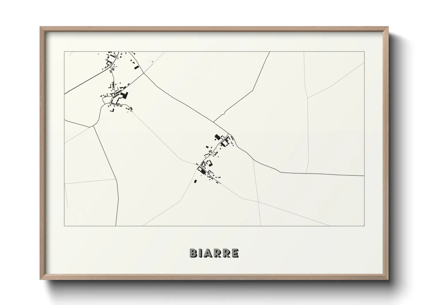 Une affiche de carte sur Biarre