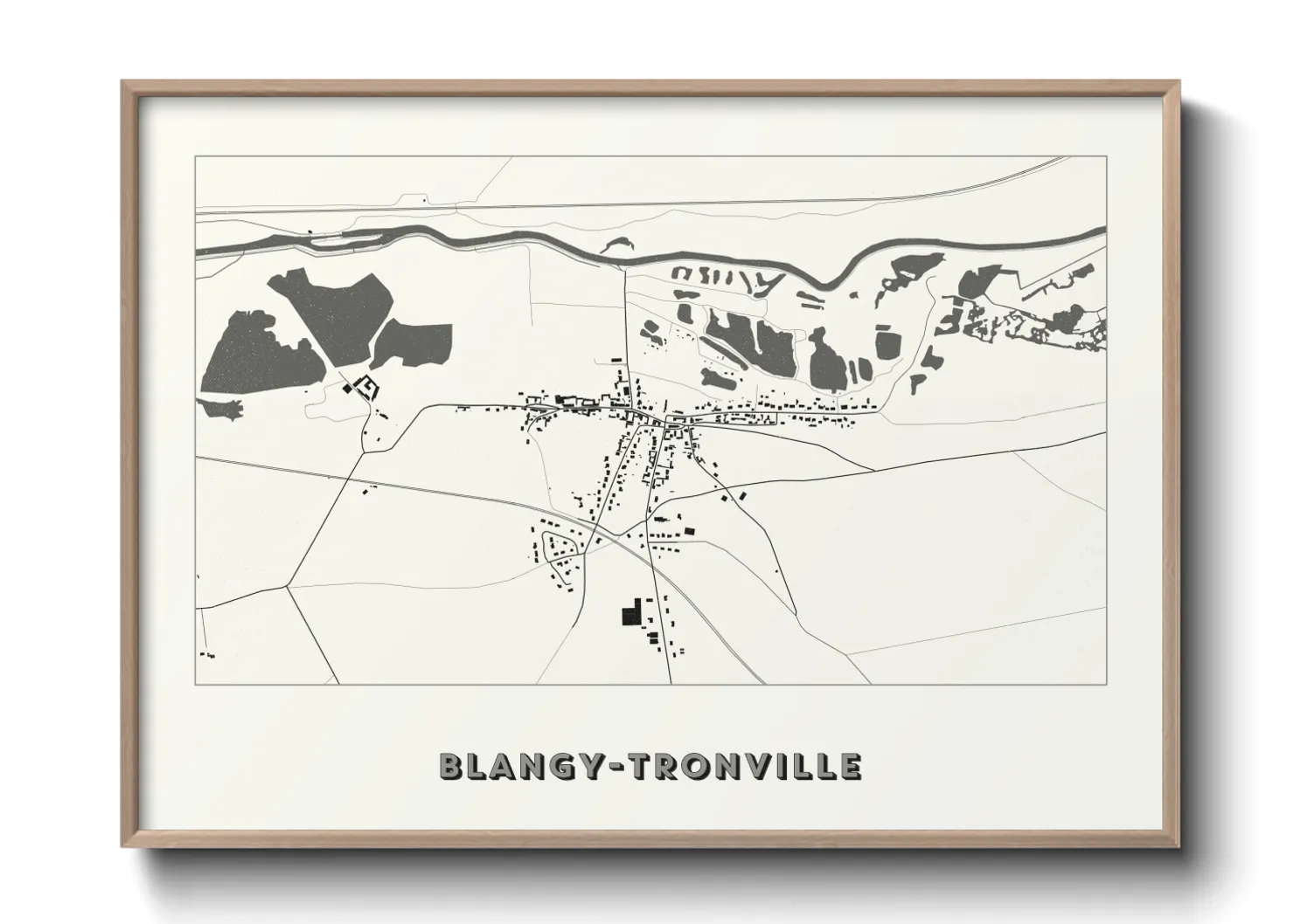 Une affiche de carte sur Blangy-Tronville