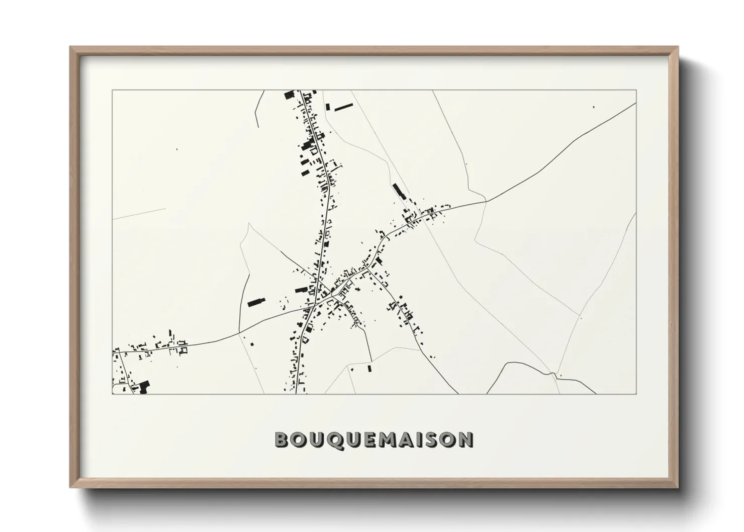 Une affiche de carte sur Bouquemaison