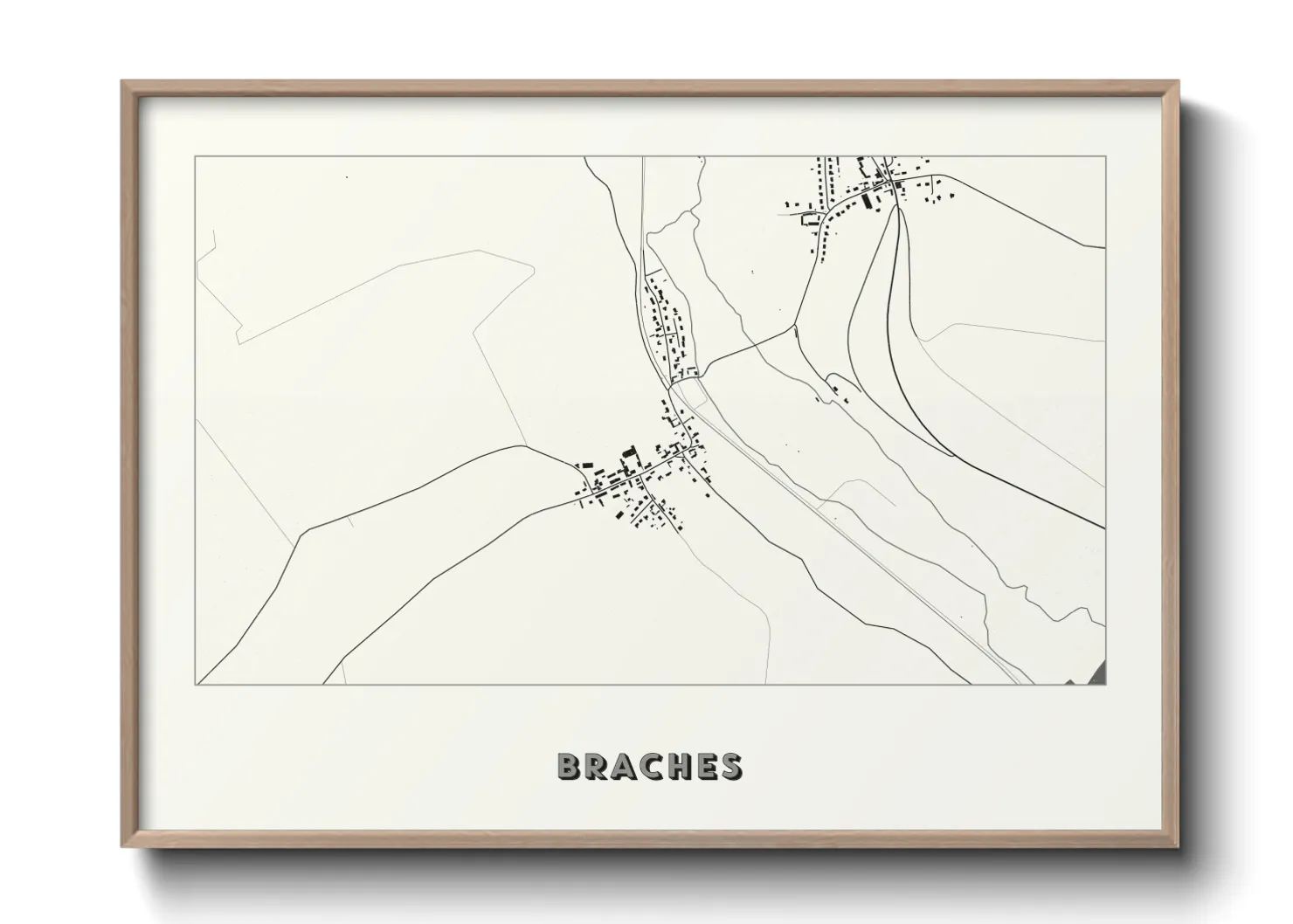 Une affiche de carte sur Braches