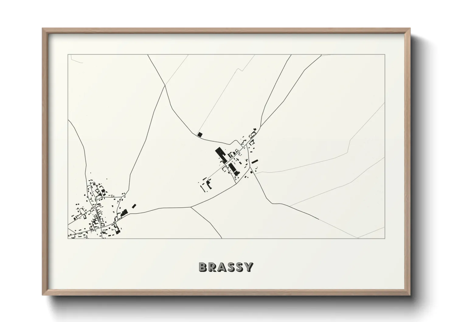 Une affiche de carte sur Brassy