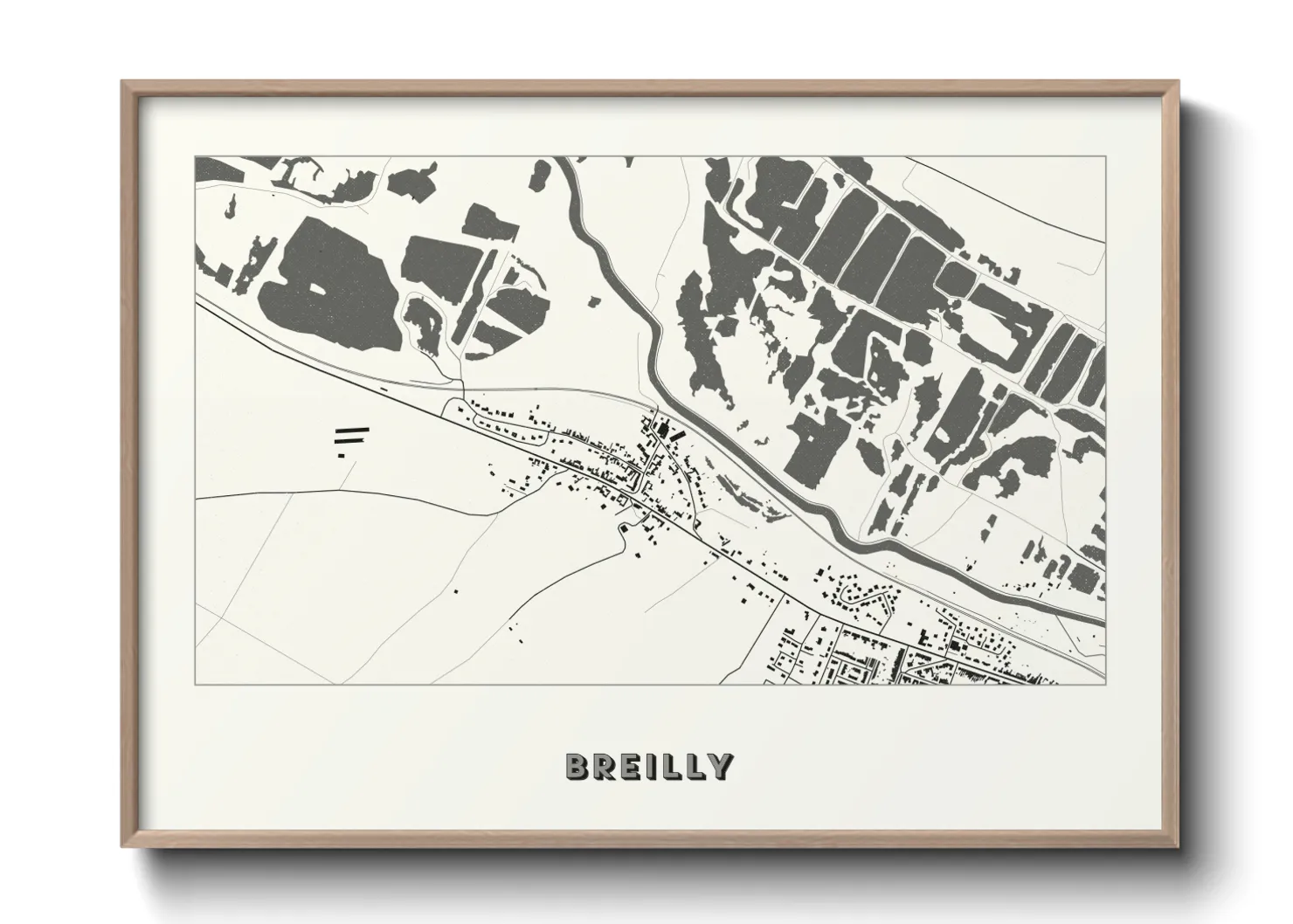 Une affiche de carte sur Breilly