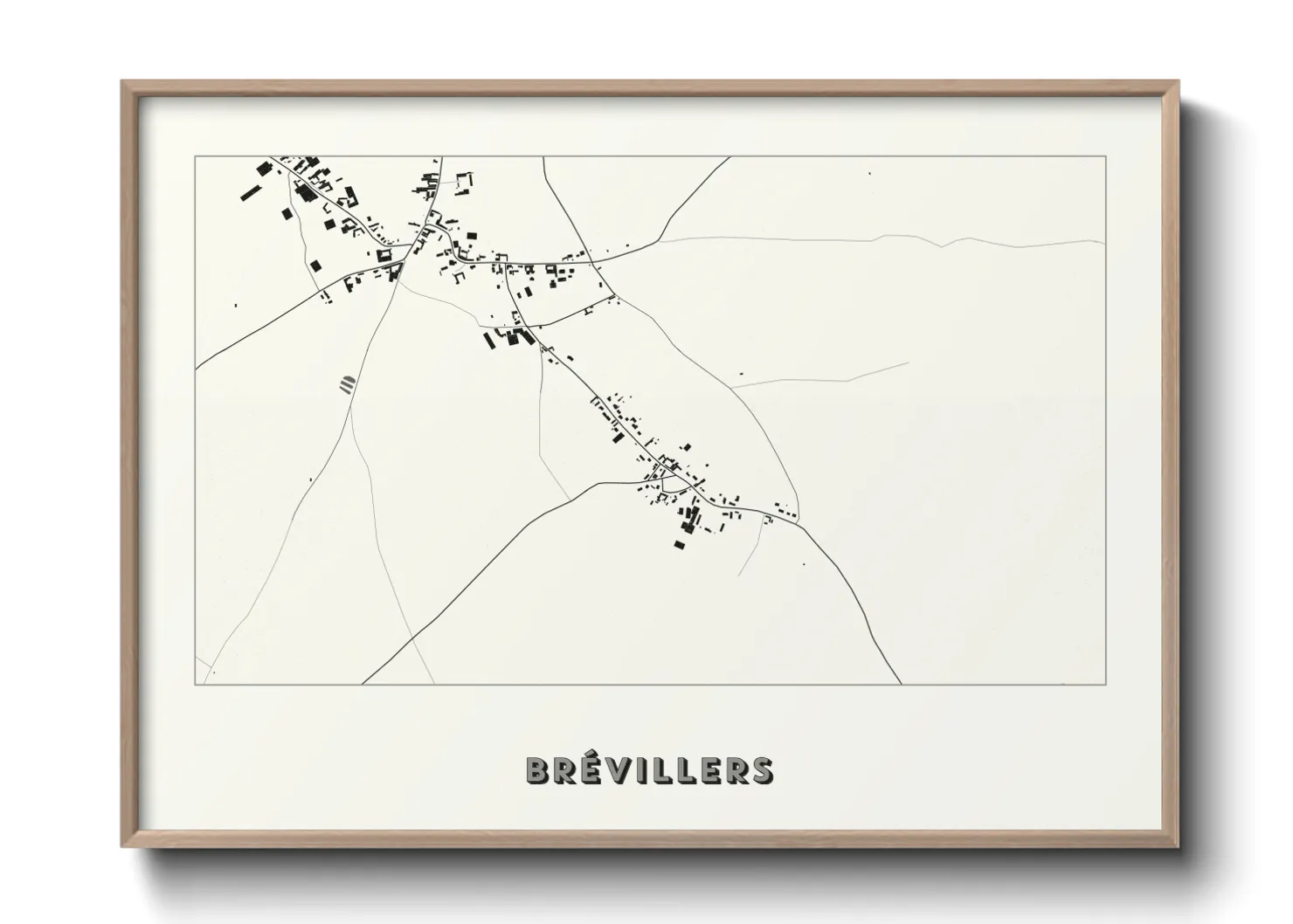 Une affiche de carte sur Brévillers