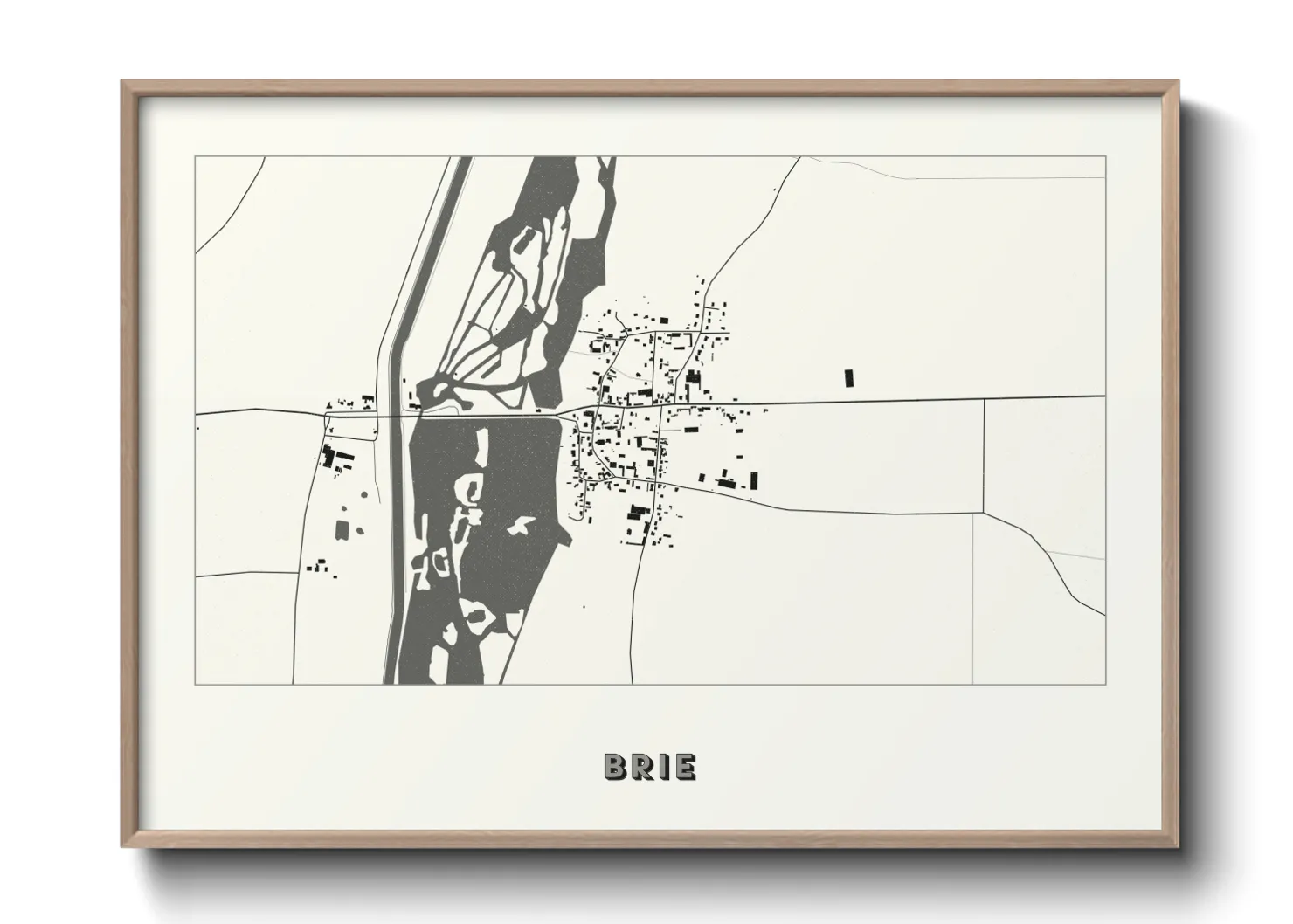 Une affiche de carte sur Brie