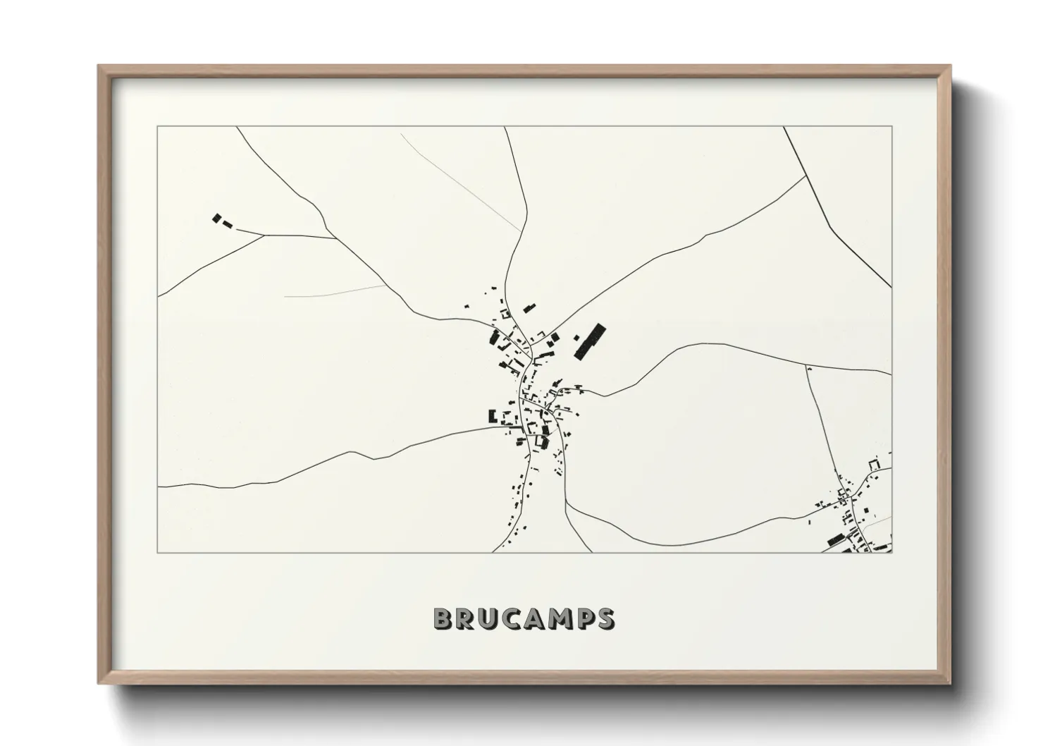 Une affiche de carte sur Brucamps