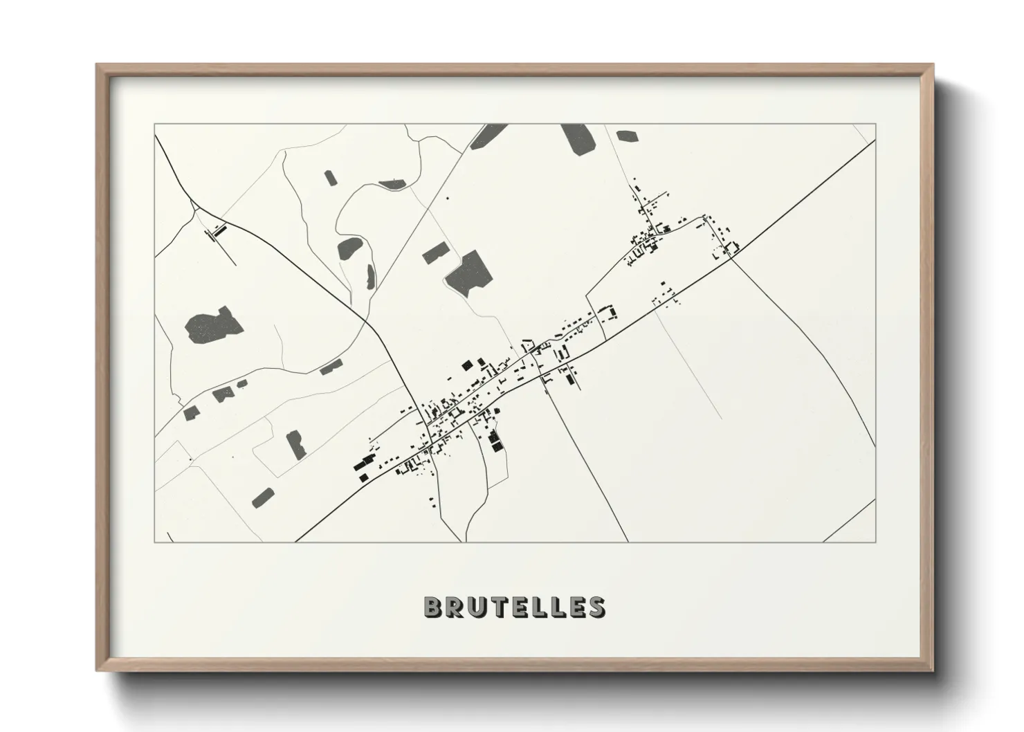 Une affiche de carte sur Brutelles