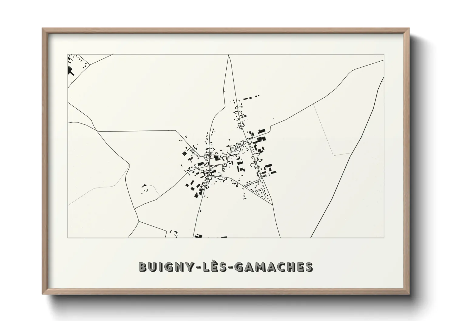 Une affiche de carte sur Buigny-lès-Gamaches