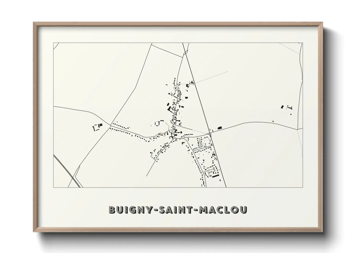 Une affiche de carte sur Buigny-Saint-Maclou