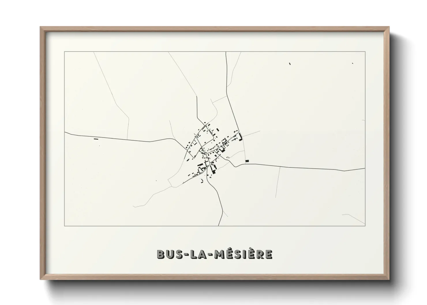 Une affiche de carte sur Bus-la-Mésière