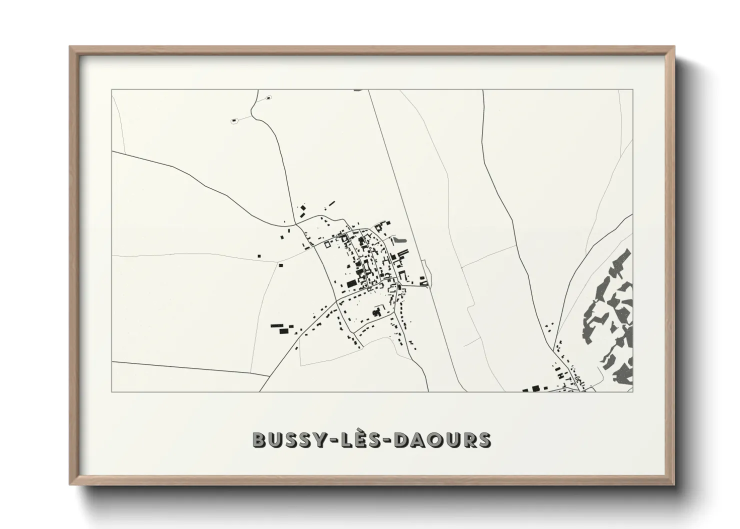 Une affiche de carte sur Bussy-lès-Daours