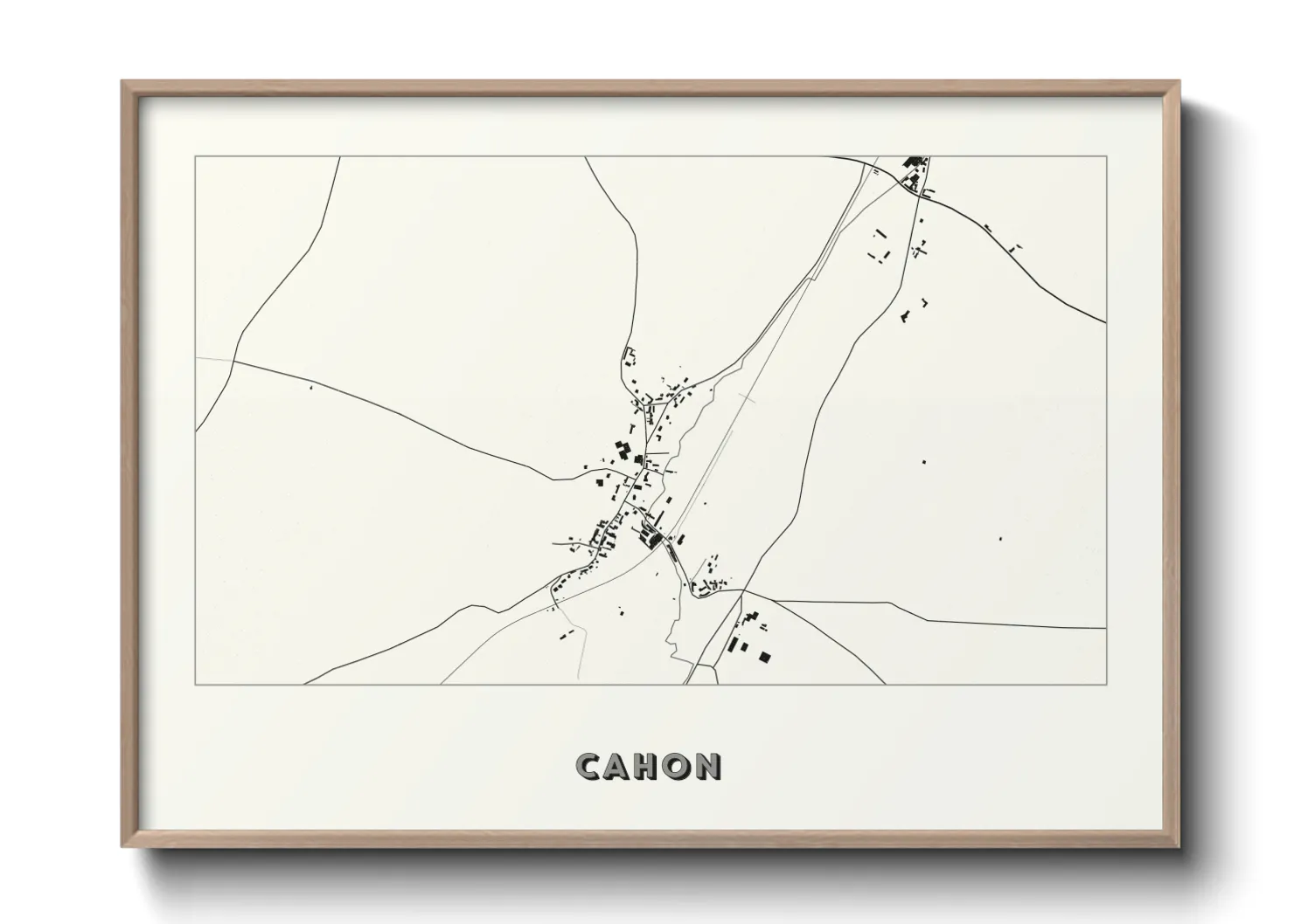 Une affiche de carte sur Cahon
