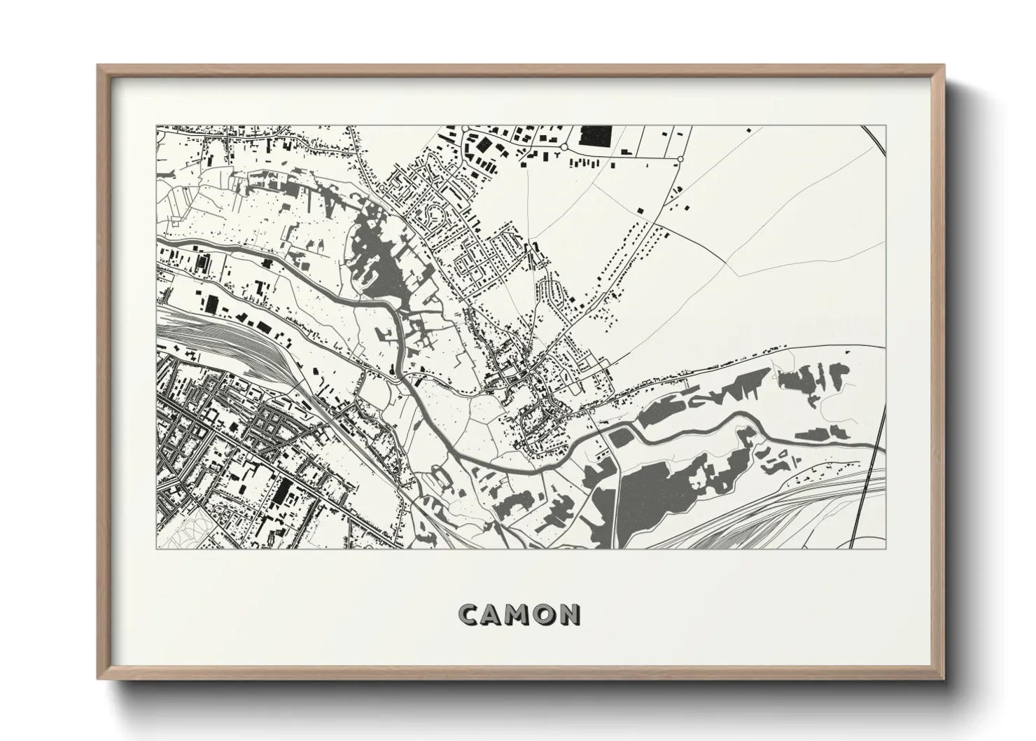 Une affiche de carte sur Camon