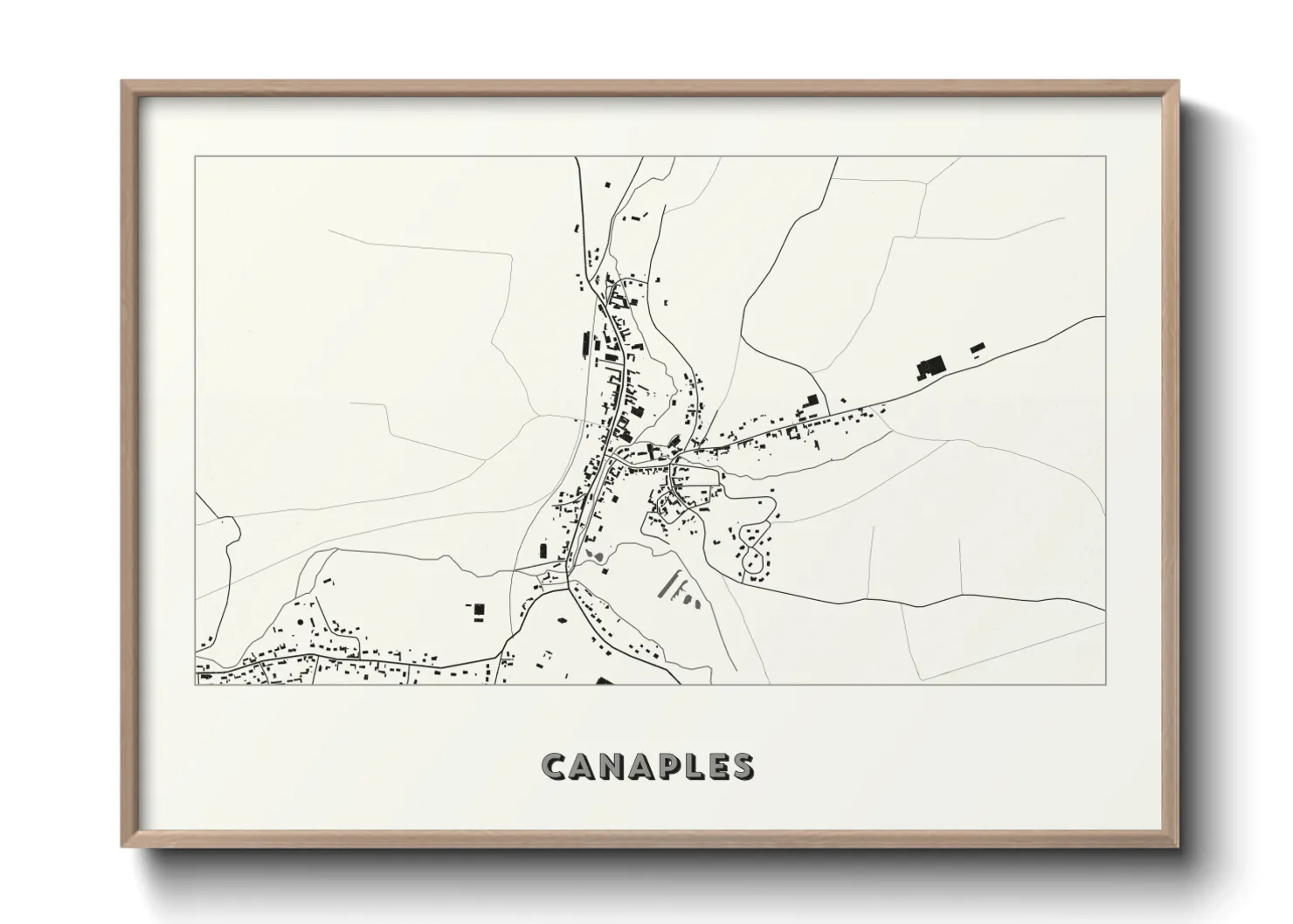 Une affiche de carte sur Canaples