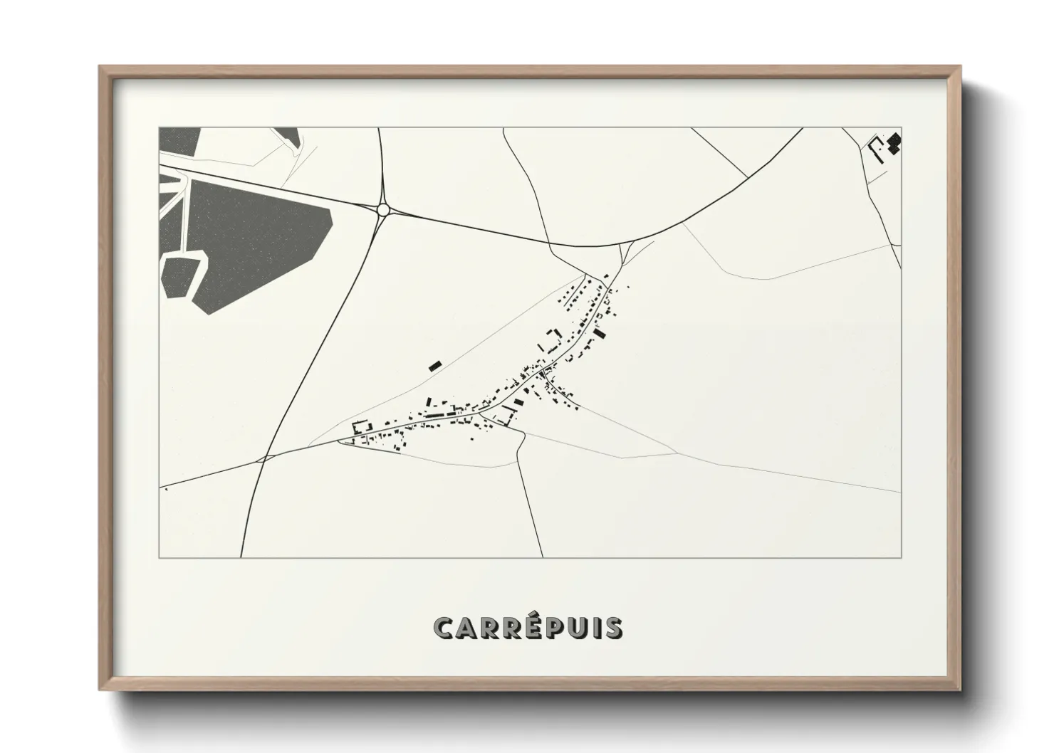 Une affiche de carte sur Carrépuis