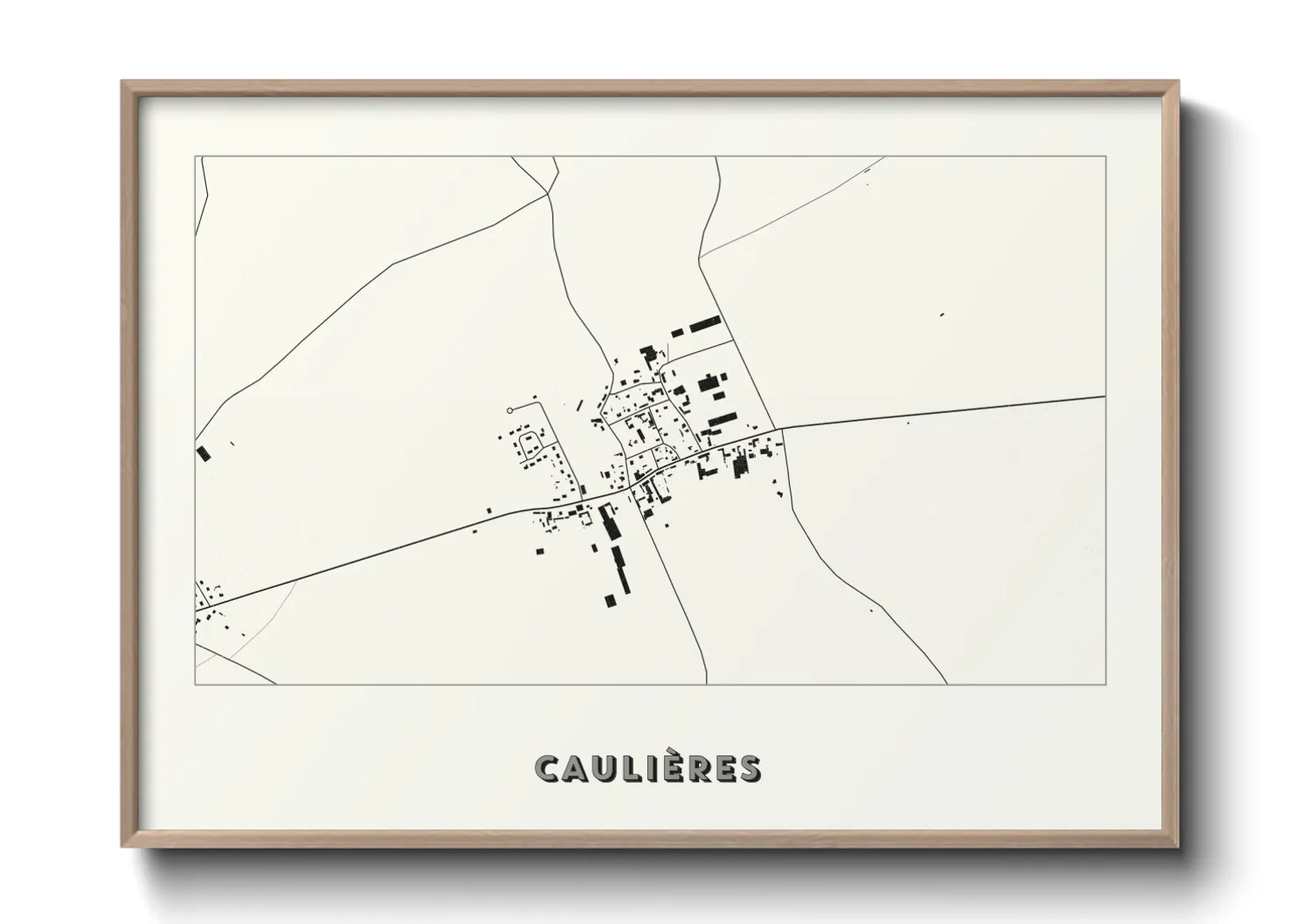 Une affiche de carte sur Caulières