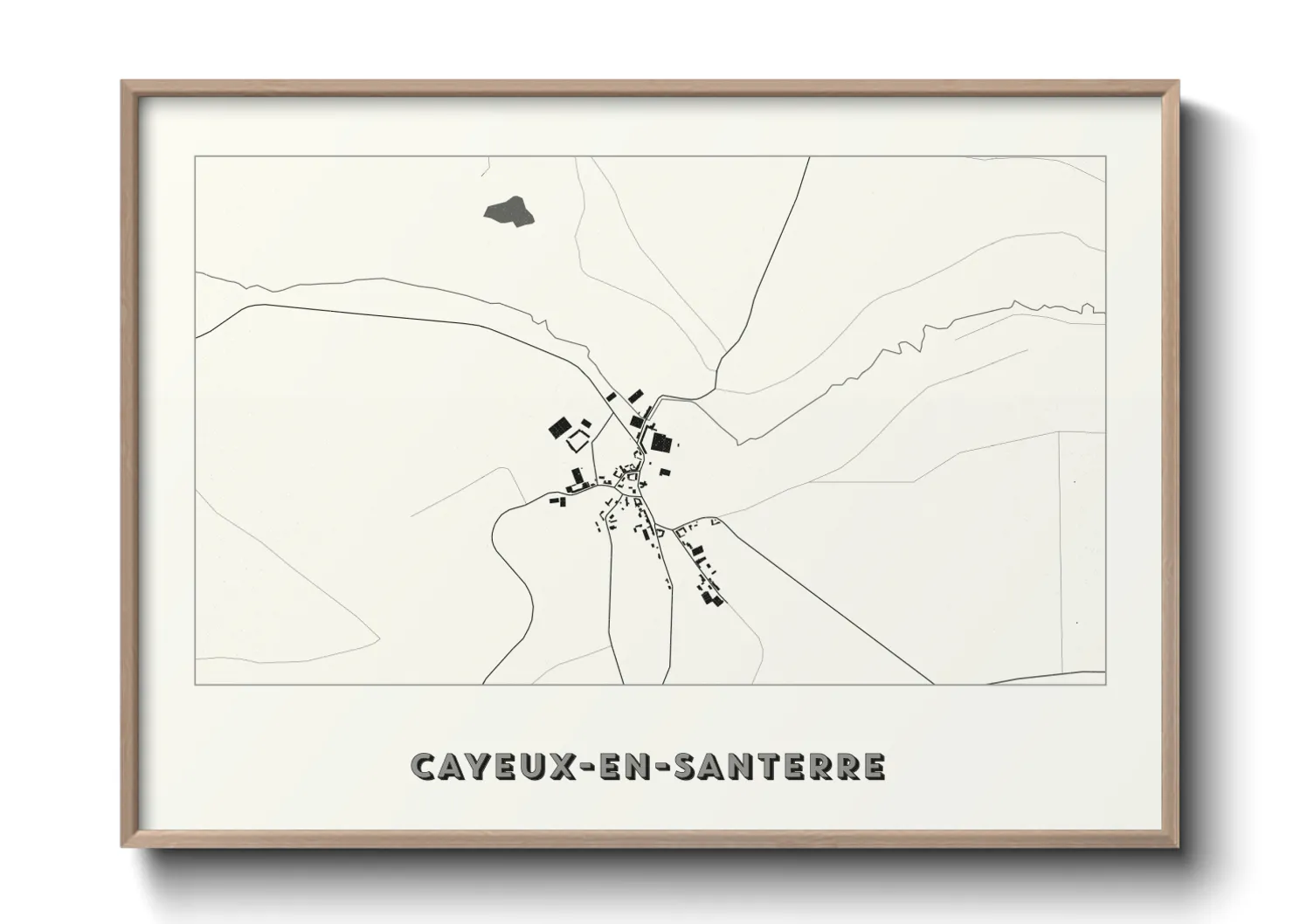 Une affiche de carte sur Cayeux-en-Santerre