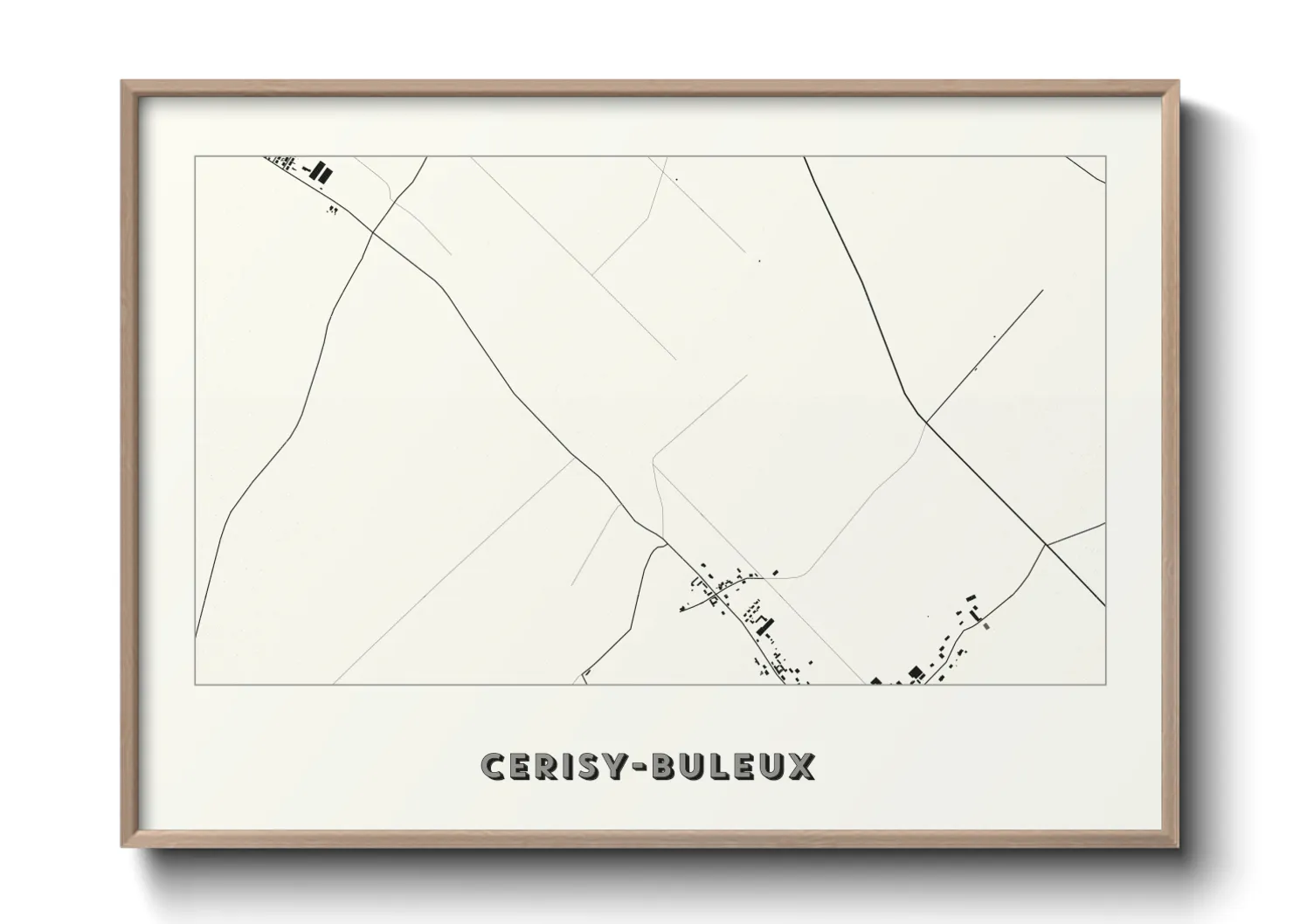 Une affiche de carte sur Cerisy-Buleux