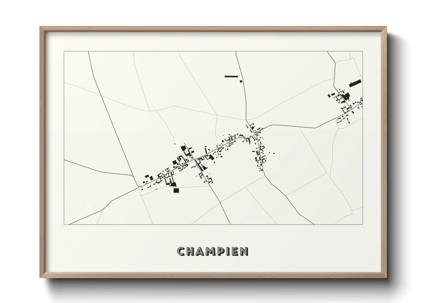 Une affiche de carte sur Champien