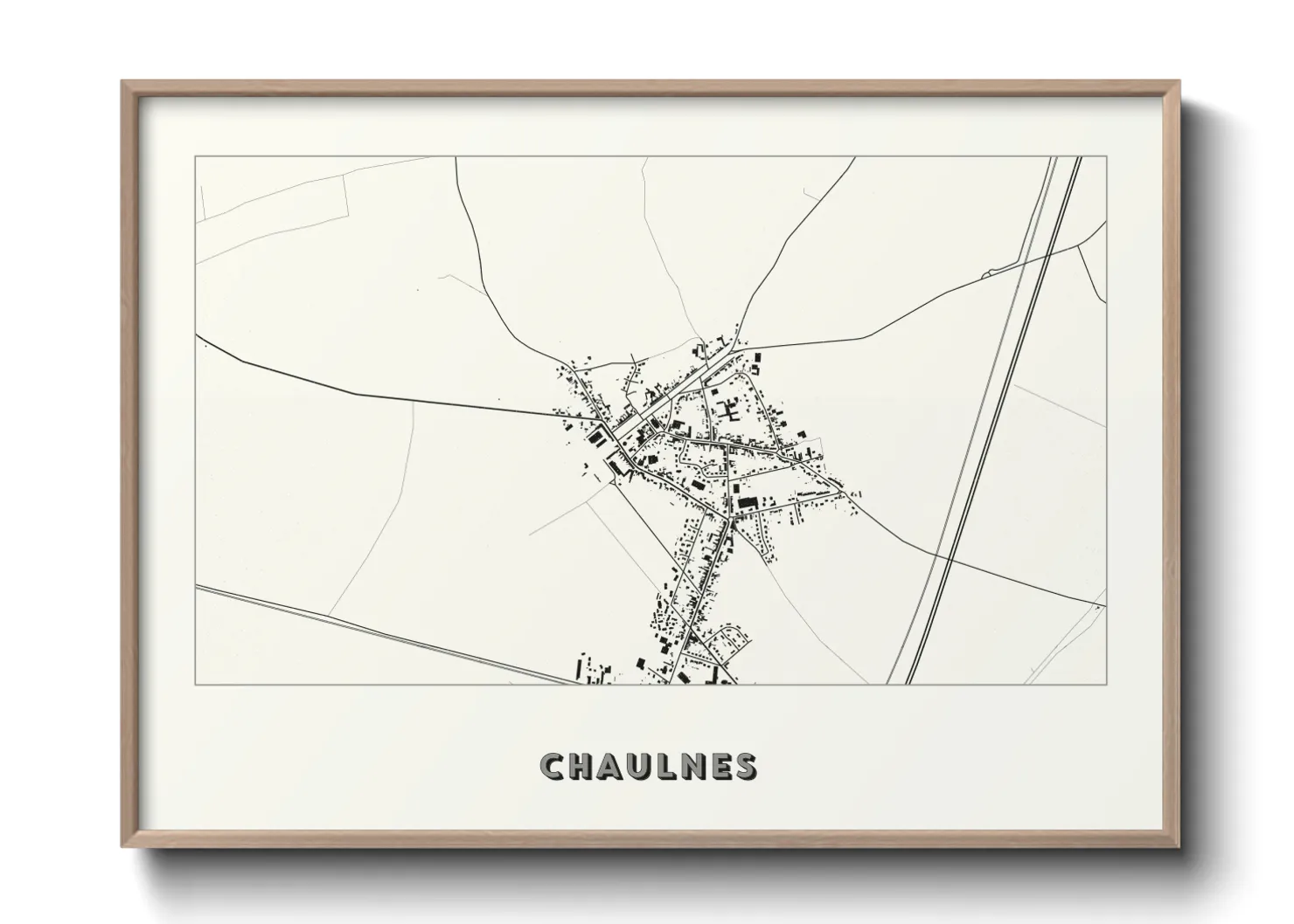 Une affiche de carte sur Chaulnes