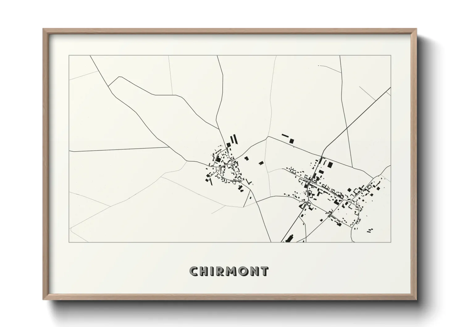 Une affiche de carte sur Chirmont